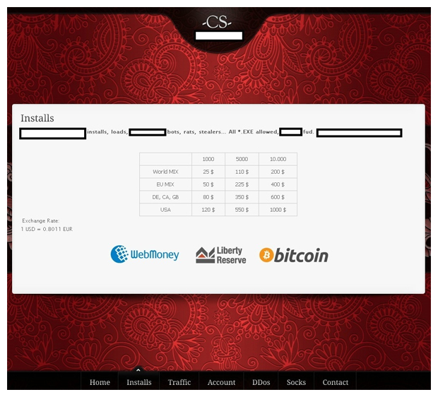 Botnet costs