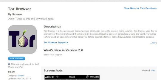 Malicious iOS Tor Browser in Apple App Store