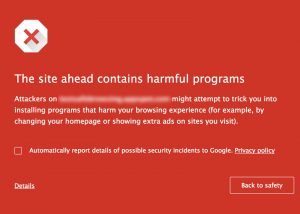 Chrome Warning