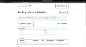 British airways ticketing 