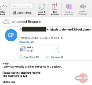 phishing resume email