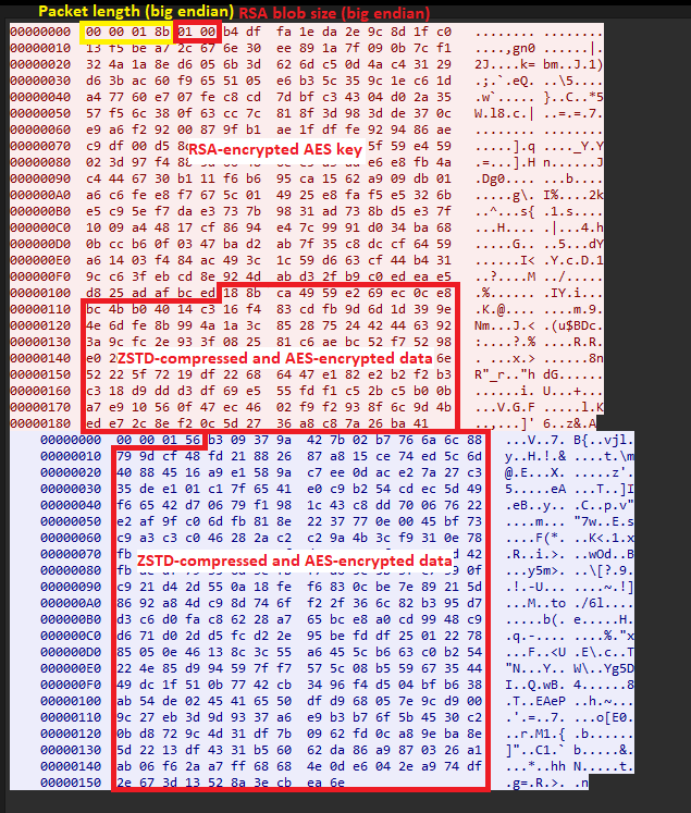 Um exemplo de comunicação com o servidor "rust"