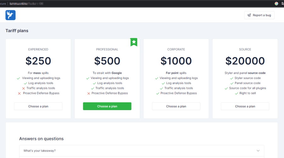 Site oficial do vendedor do LummaC2