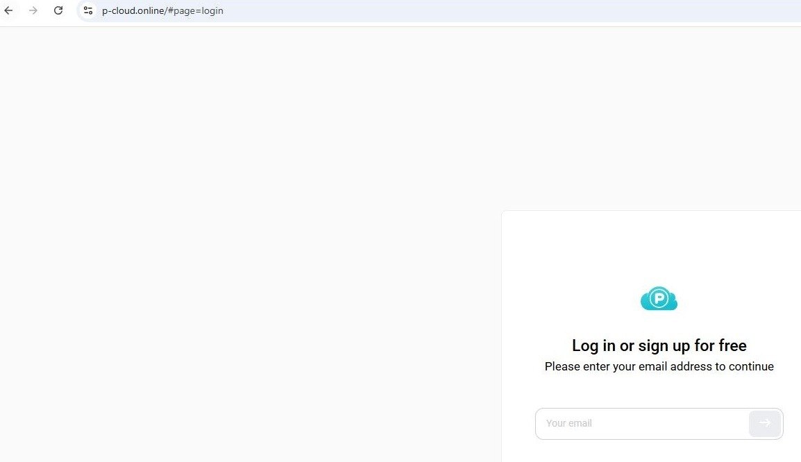 Formulário de autenticação apresentado pelo phishing