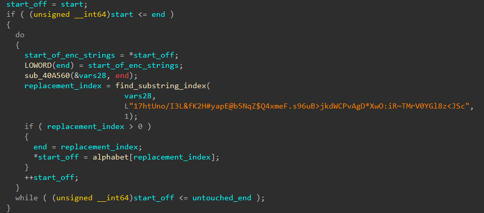 Descriptografia de strings