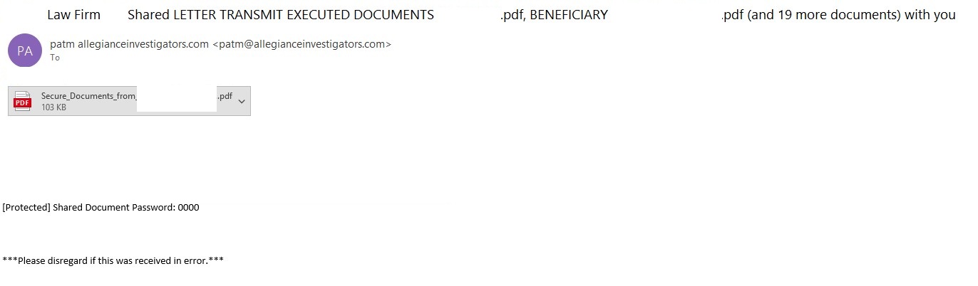 E-mail de phishing