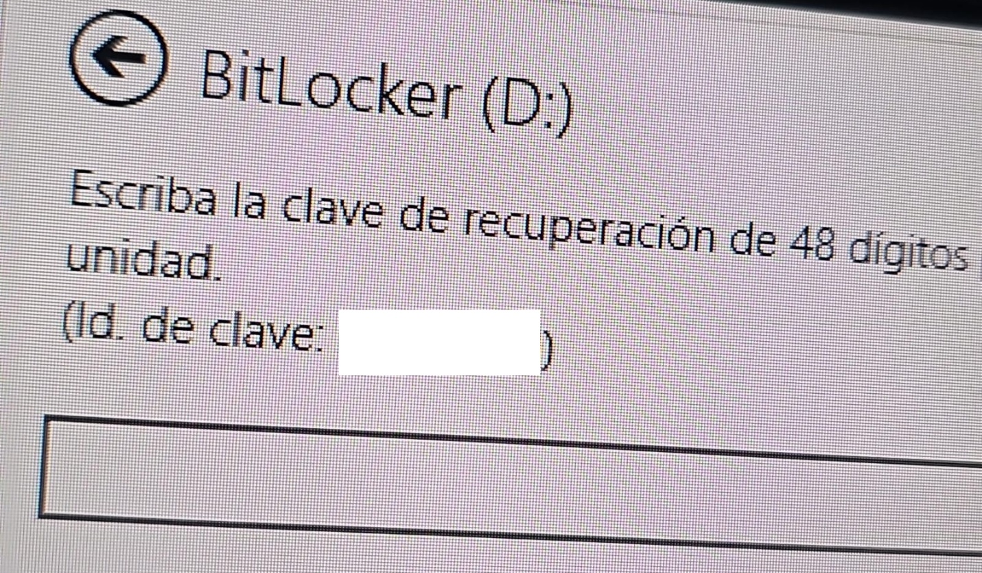 Tentativa de acesso ao conteúdo do disco e solicitação das chaves do BitLocker