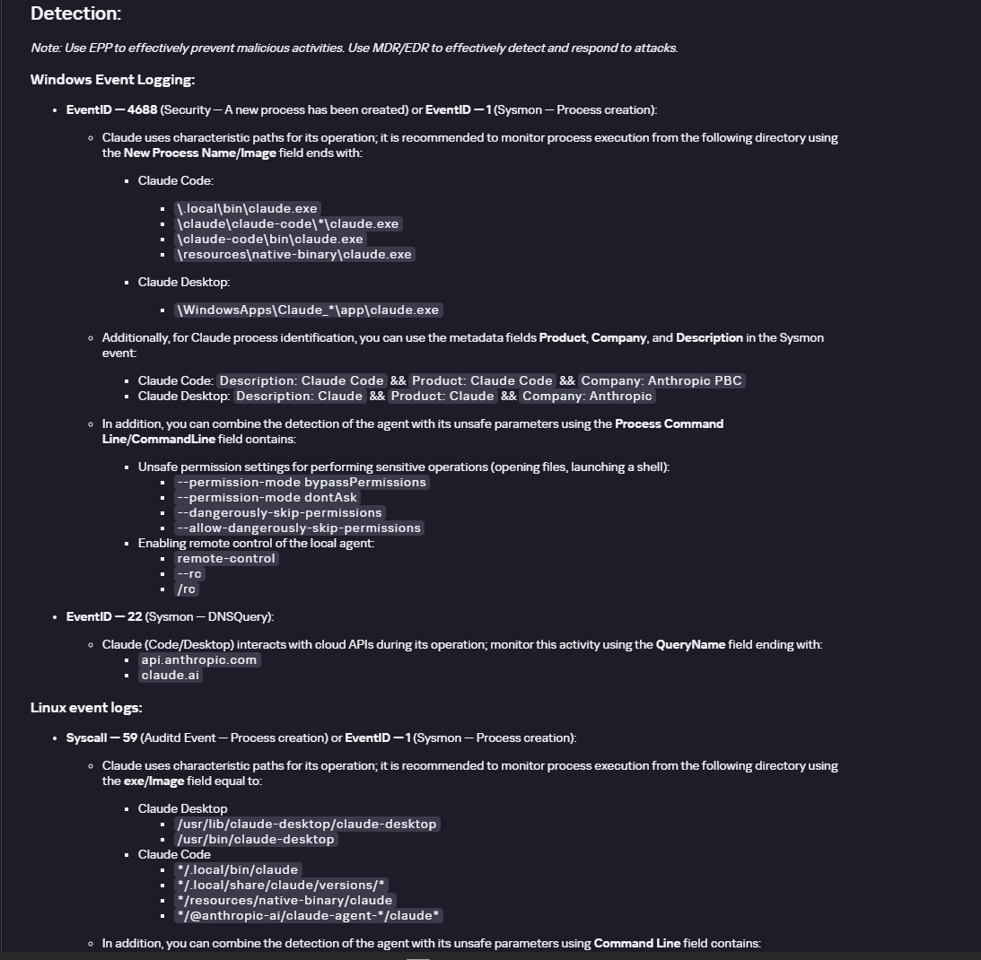 how-to-secure-ai-agentsEN18 Seção de detecção no perfil do Claude