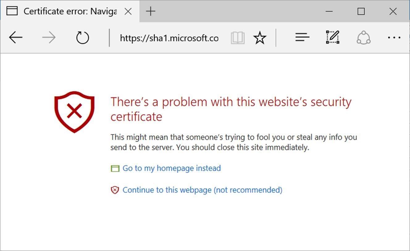 microsoft cutting off sha 1 support in february for edge ie 11 microsoft sites
