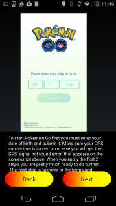 Rooting Pokémons in Google Play Store