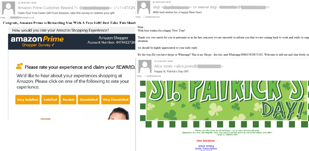 Spam and phishing in Q1 2017