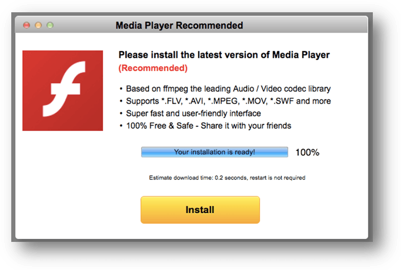 facebook flash player virus removal