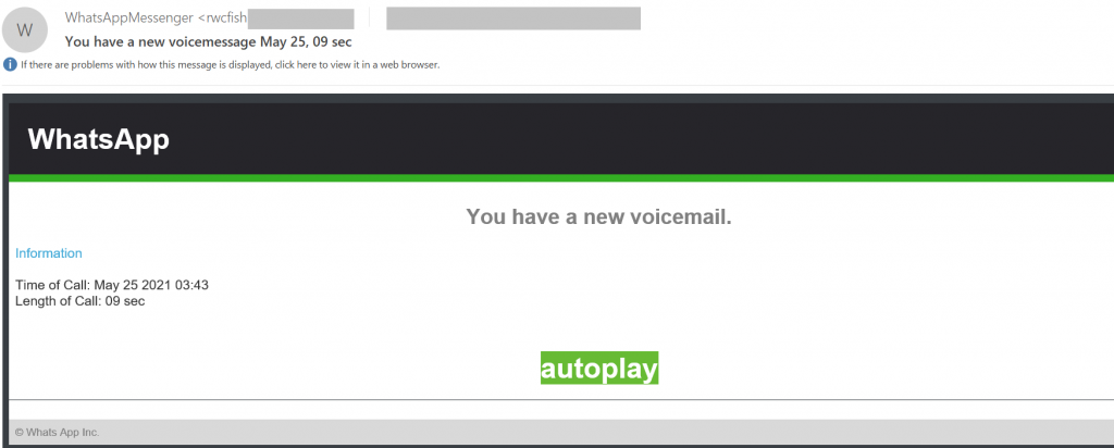 Spam and phishing in Q2 2021: WhatsApp voice message fraud