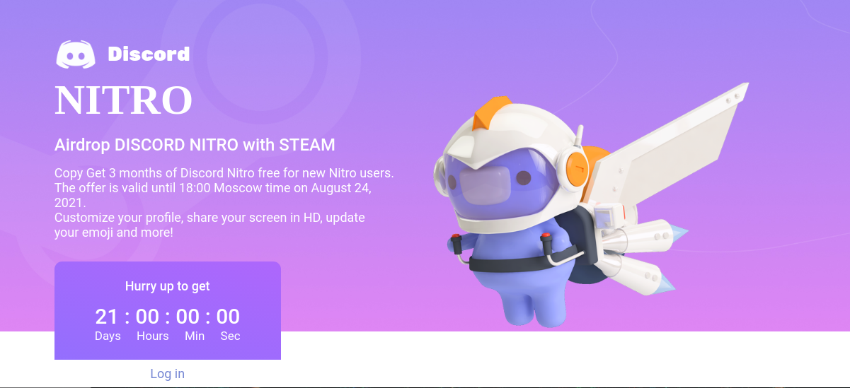 Beware: Free Discord Nitro phishing targets Steam gamers