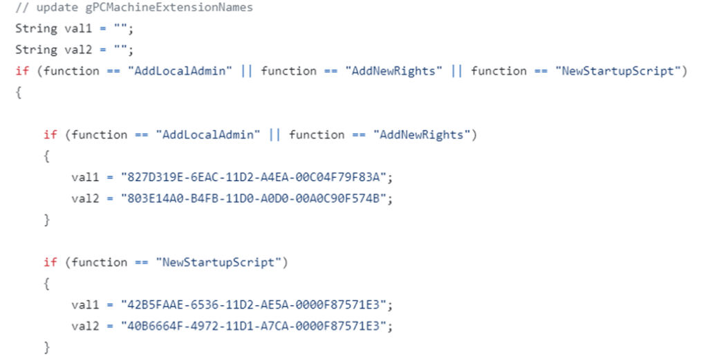 CSE toolkit for adding a local administrator, new privileges and an autostart script in the SharpGPOAbuse code