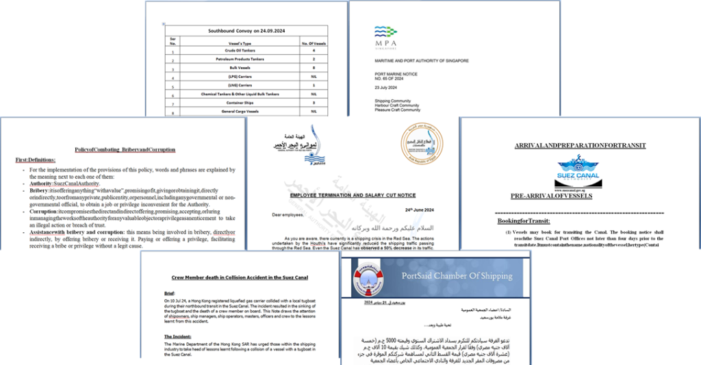 Malicious documents relating to maritime infrastructures and different port authorities