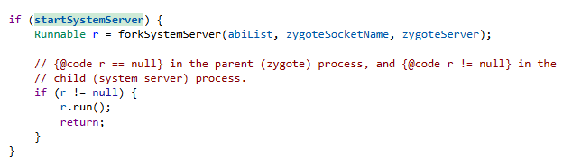 Launching system_server in Zygote