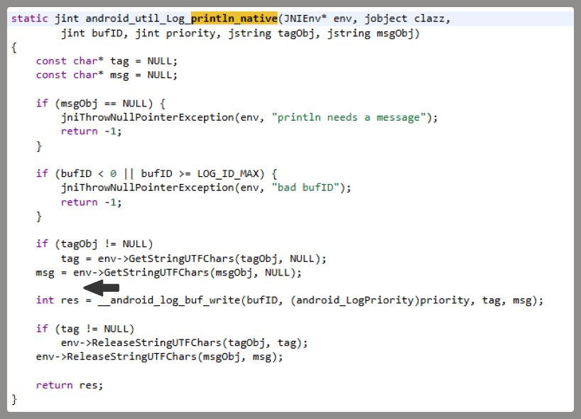 Code snippet where the attacker inserted the malicious call