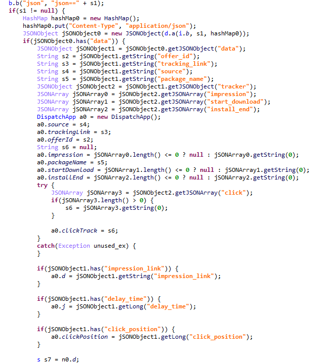 App ad source information