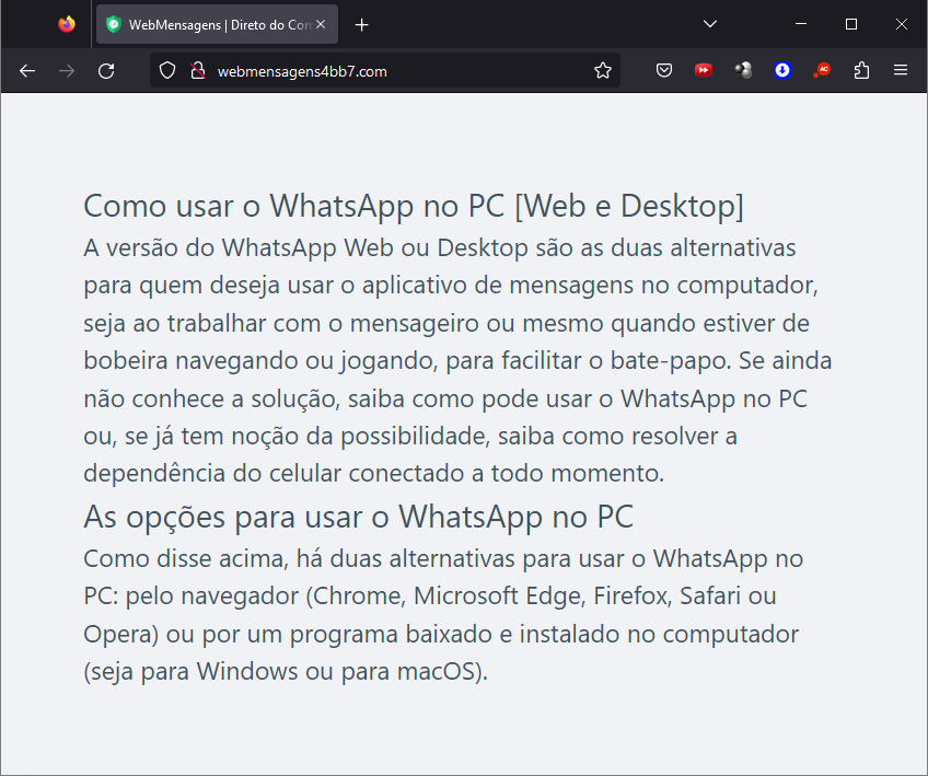 Website shown if the user is detected as a bot or sandbox