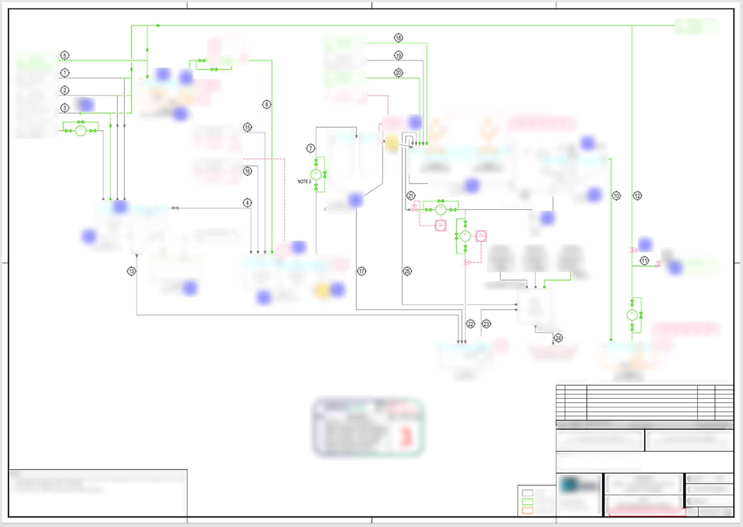 Lure document 1. The document appears to be related to a biological treatment process and was produced by an engineering consultant