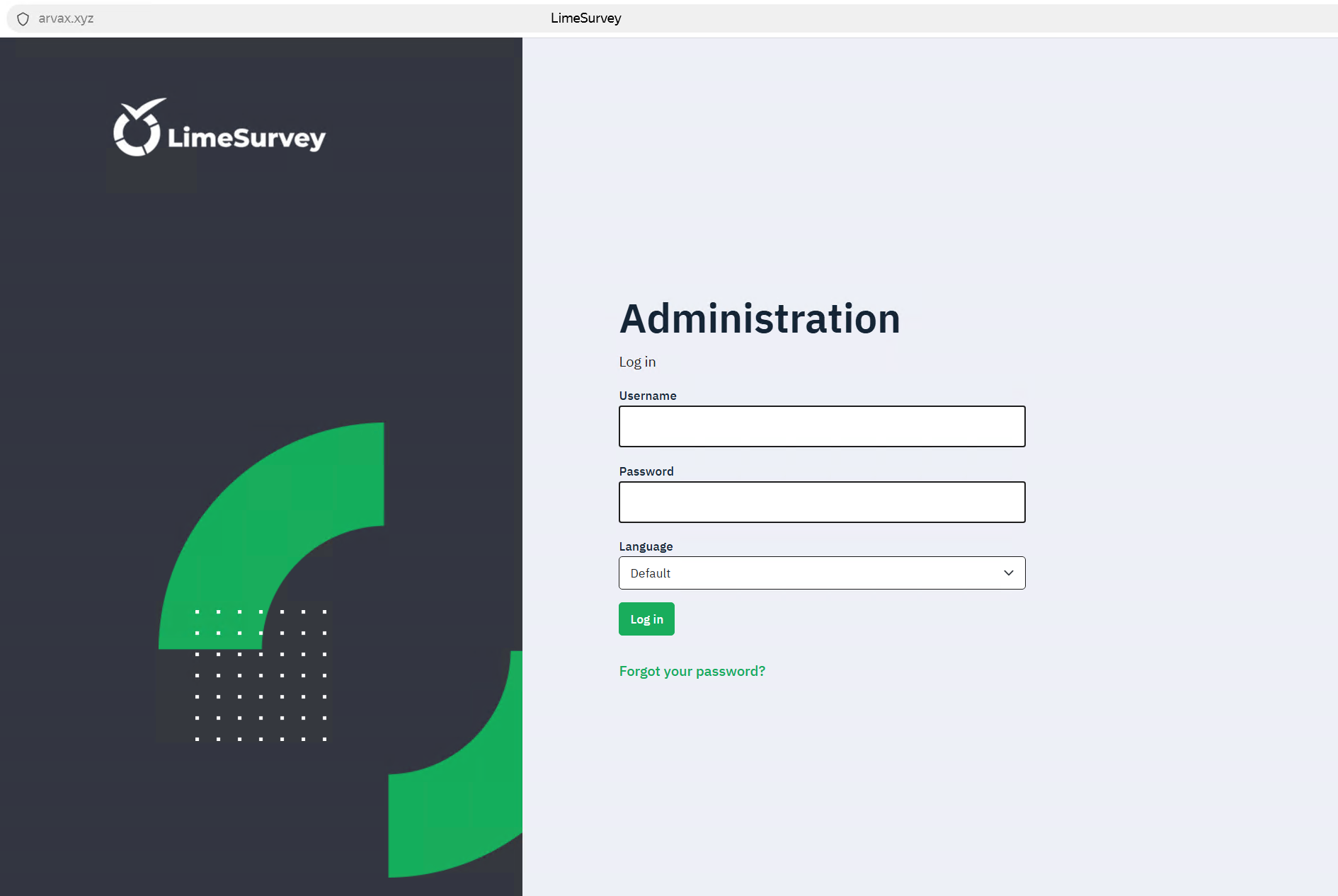 C2 administration panel sign-in form