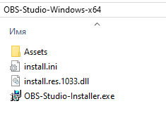 Contents of obs-studio-windows-x64.zip