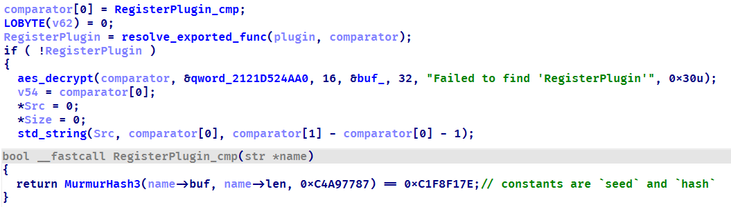 Resolving a plugin initialization function