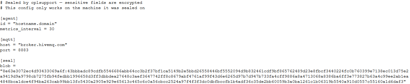 Encrypted backdoor configuration file, HiveMQ version