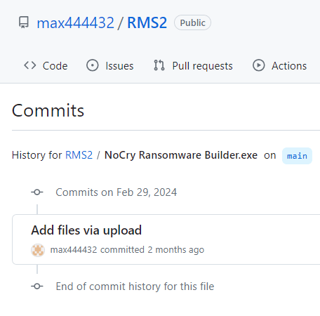 Коммиты загрузки образцов в репозиторий RMS2 