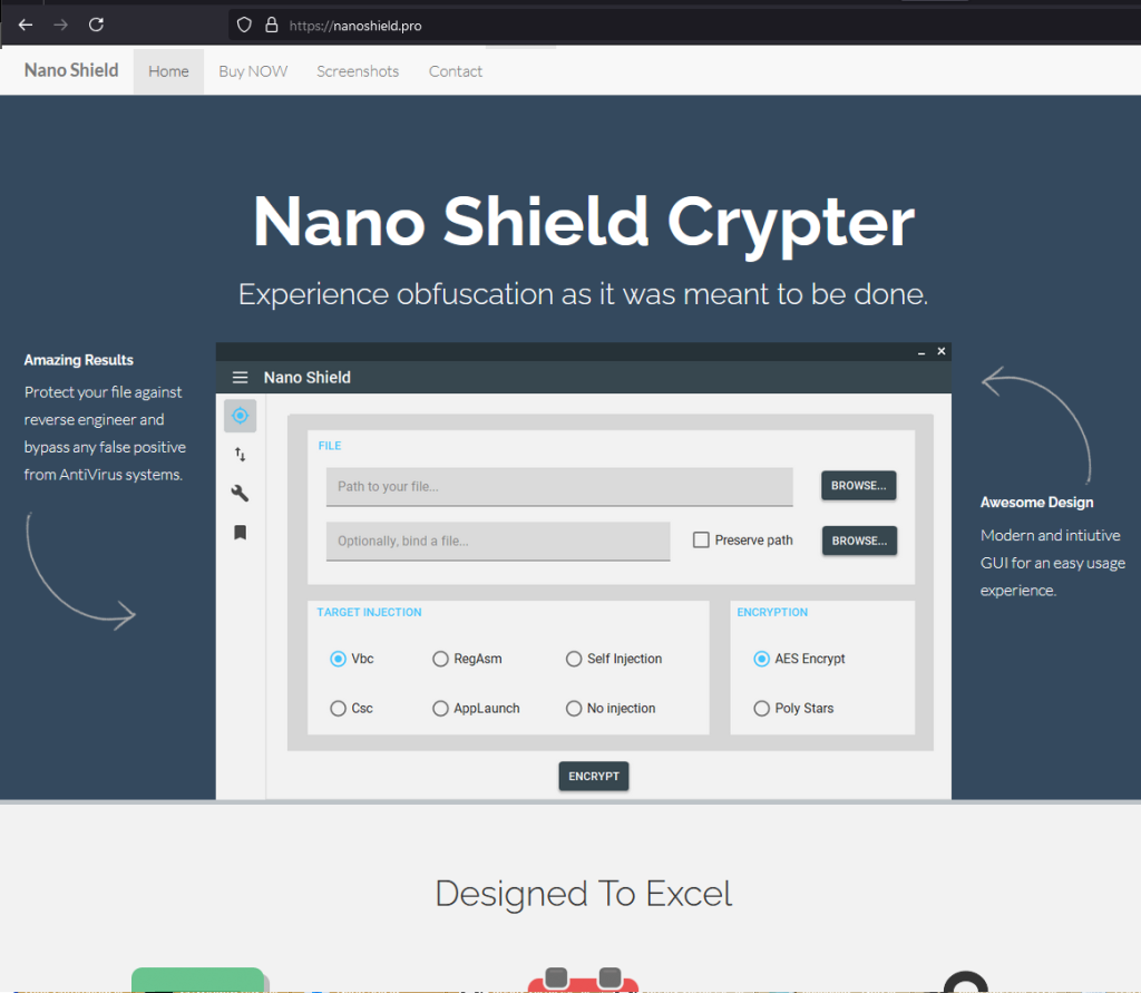 Сайт Nano Shield