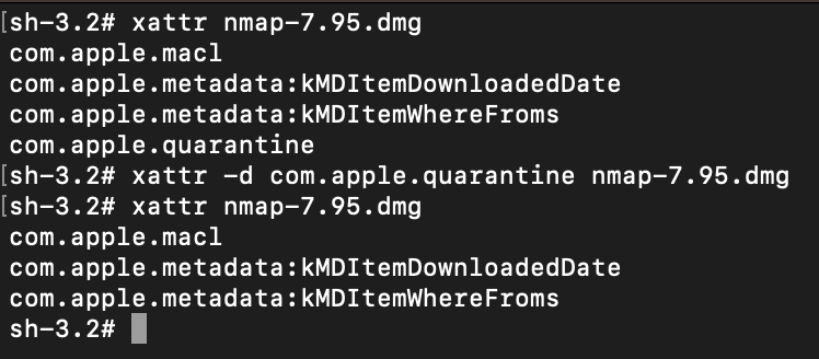 Удаление атрибута карантина