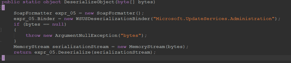 Функция десериализации