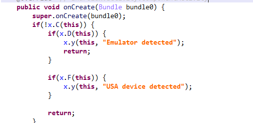 Фрагмент кода, предотвращающий работу Frogblight в нежелательной среде