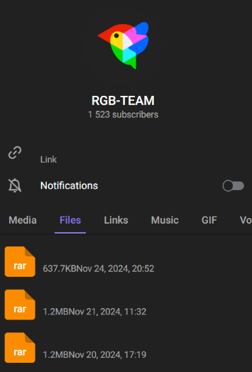 Данные жертв в Telegram-канале RGB-Team