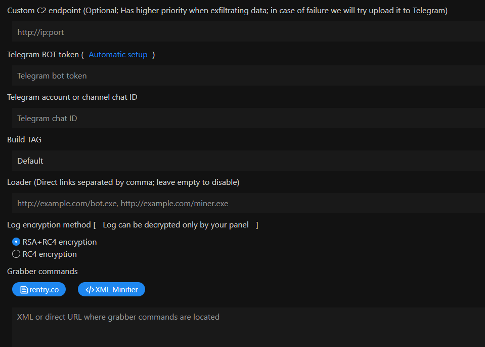Функциональность конструктора образцов в веб-панели