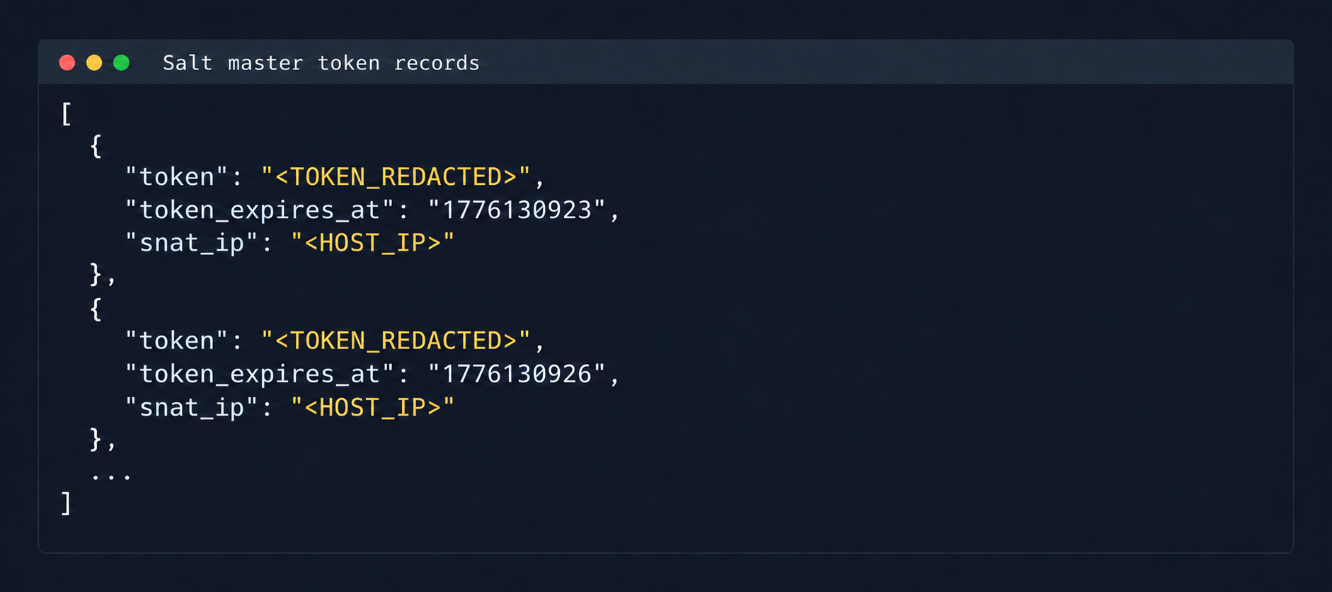 isolation-bypass19 Записи с токенами аутентификации Salt Master