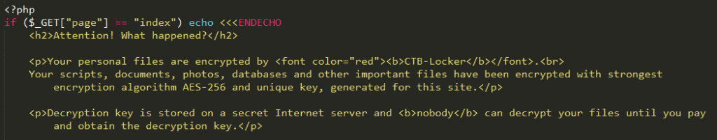CTB-Locker ist wieder da: die Webserver-Edition