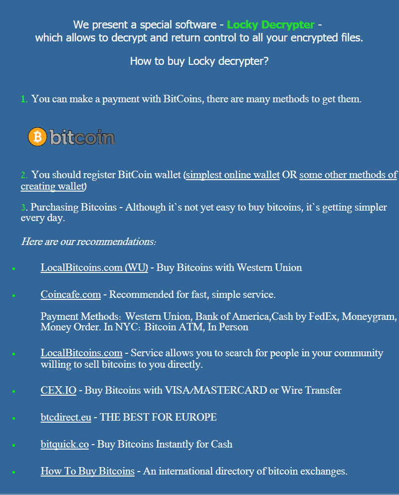 Locky - ein weltumspannender Verschlüsselungsschädling