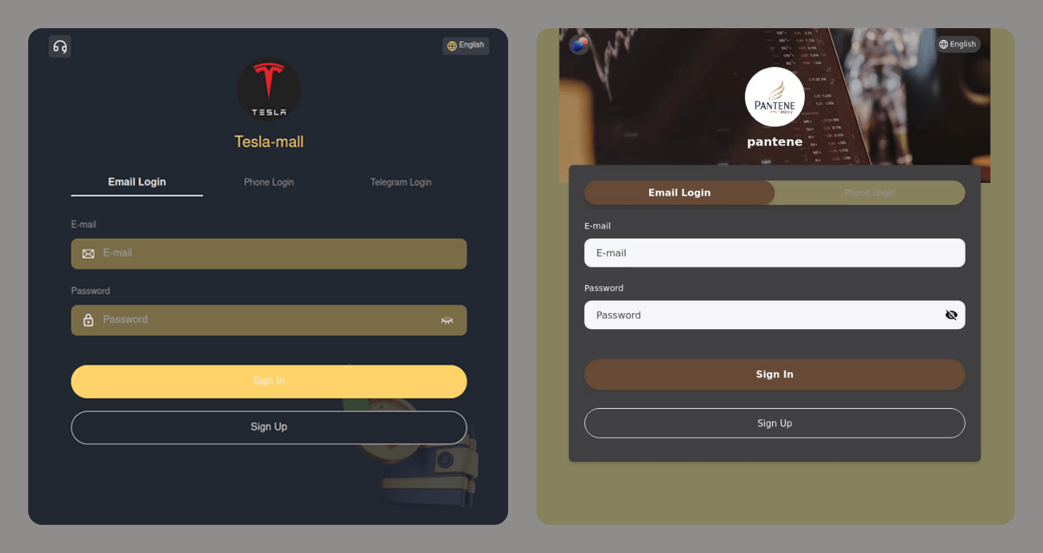 Formularios de captura de credenciales en sitios fraudulentos